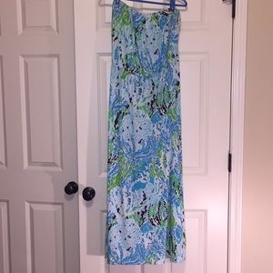 Lilly Pulitzer strapless maxi dress
